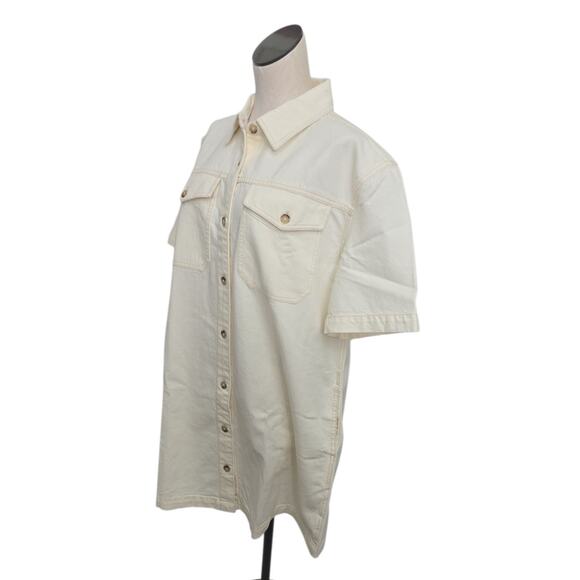 NWT‎ Madewell Denim Boxy Shirtdress in Vintage Canvas Womens Size XL 100% Cotton - Picture 8 of 10